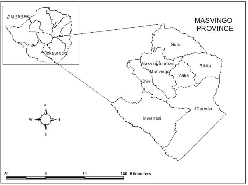 Map of Masvingo Province